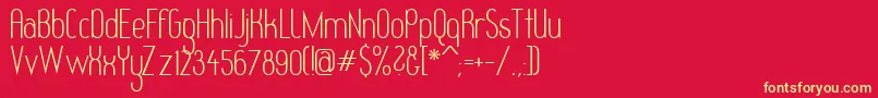 REDHG    Font – Yellow Fonts on Red Background