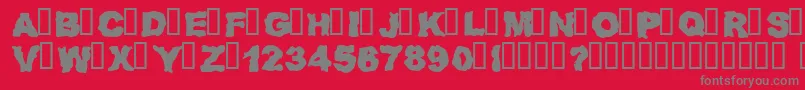 REDNZ    Font – Gray Fonts on Red Background