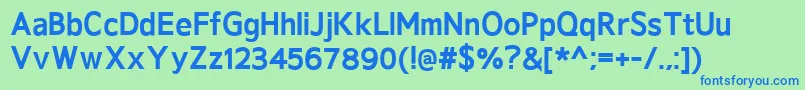 GeldersansExtrabold Font – Blue Fonts on Green Background
