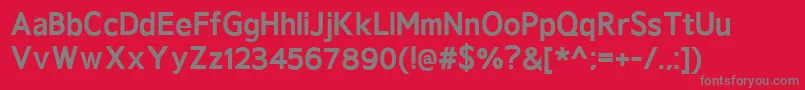 GeldersansExtrabold Font – Gray Fonts on Red Background