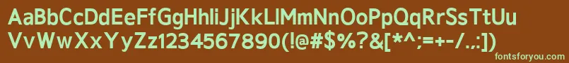 Шрифт GeldersansExtrabold – зелёные шрифты на коричневом фоне