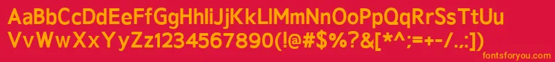 フォントGeldersansExtrabold – 赤い背景にオレンジの文字