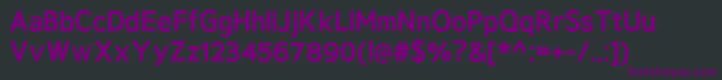 Więcej informacji o czcionce GeldersansExtrabold Czcionka GeldersansExtrabold – fioletowe czcionki na czarnym tle