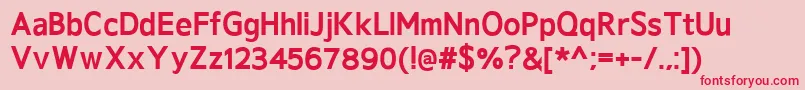 GeldersansExtrabold Font – Red Fonts on Pink Background