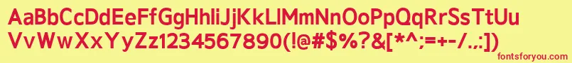 GeldersansExtrabold Font – Red Fonts on Yellow Background