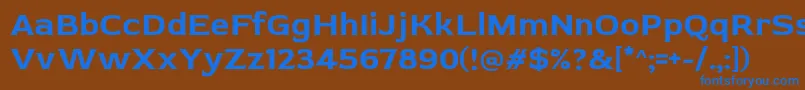 Шрифт RedRose Bold – синие шрифты на коричневом фоне