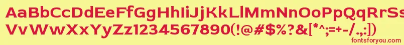 RedRose Bold Font – Red Fonts on Yellow Background