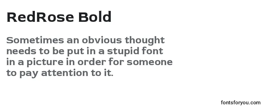 Review of the RedRose Bold Font