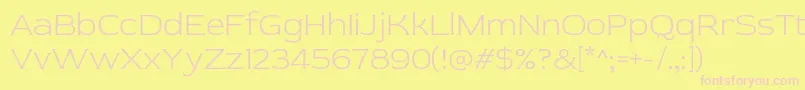 RedRose Light Font – Pink Fonts on Yellow Background