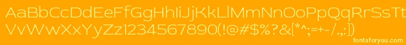Шрифт RedRose Light – жёлтые шрифты на оранжевом фоне