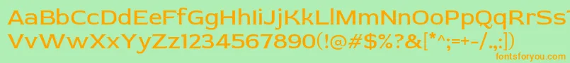 RedRose Regular Font – Orange Fonts on Green Background