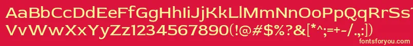 RedRose Regular Font – Yellow Fonts on Red Background