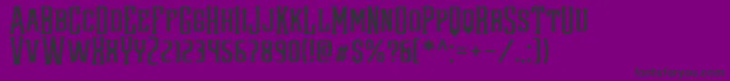 Redsniper-Schriftart – Schwarze Schriften auf violettem Hintergrund