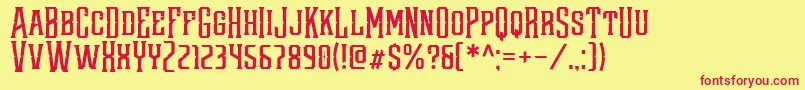 Redsniper Font – Red Fonts on Yellow Background