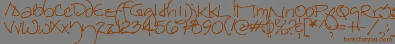 Redstar-Schriftart – Braune Schriften auf grauem Hintergrund
