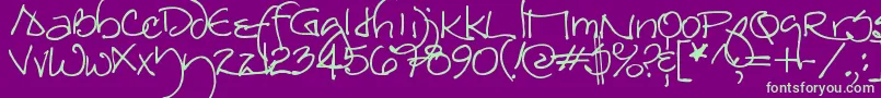 Redstar Font – Green Fonts on Purple Background