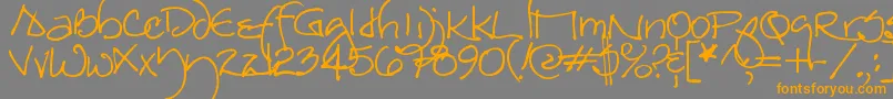 Redstar Font – Orange Fonts on Gray Background