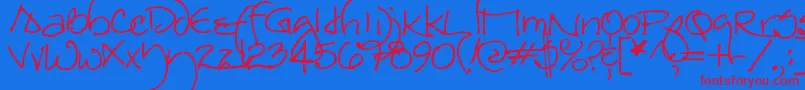 Redstar Font – Red Fonts on Blue Background