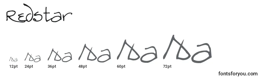 Размеры шрифта Redstar (138394)