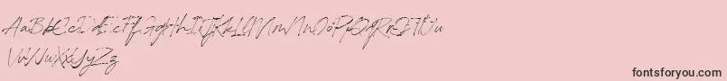 RedstockScript DEMO Font – Black Fonts on Pink Background