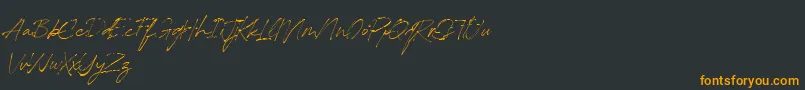 RedstockScript DEMO Font – Orange Fonts on Black Background