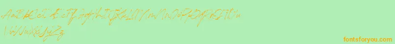 Police RedstockScript DEMO – polices orange sur fond vert