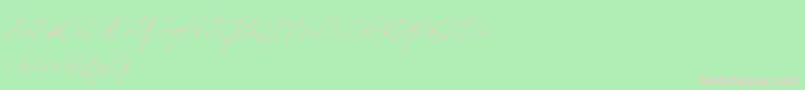フォントRedstockScript DEMO – 緑の背景にピンクのフォント