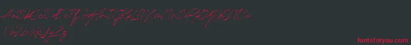 RedstockScript DEMO Font – Red Fonts on Black Background