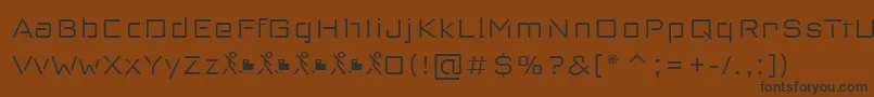 RedThinker Light Font – Black Fonts on Brown Background