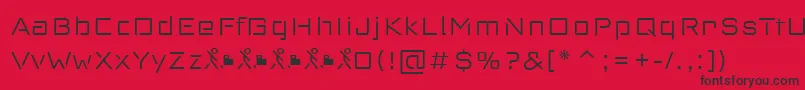 フォントRedThinker Light – 赤い背景に黒い文字