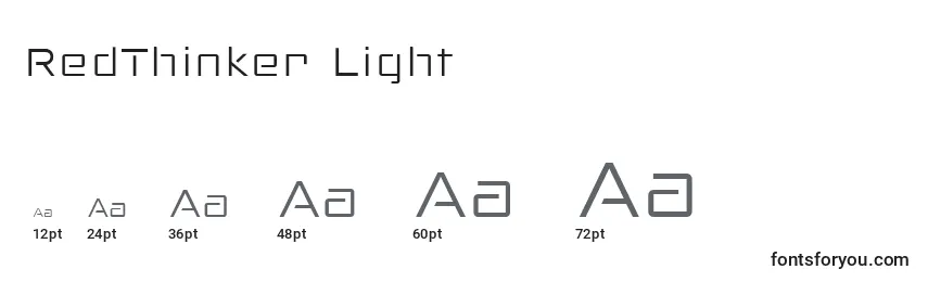 Размеры шрифта RedThinker Light