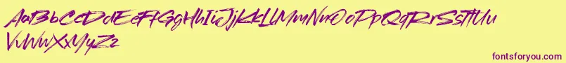 More about Redtowns Font Redtowns Font – Purple Fonts on Yellow Background