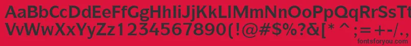 SymbolItcBoldBt Font – Black Fonts on Red Background