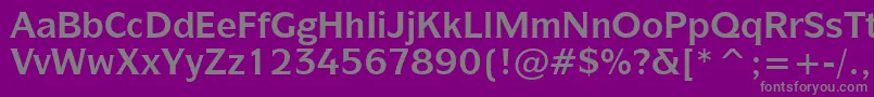 フォントSymbolItcBoldBt – 紫の背景に灰色の文字