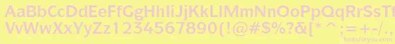 SymbolItcBoldBt Font – Pink Fonts on Yellow Background