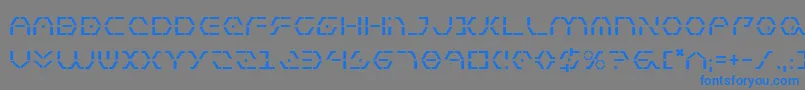 フォントZetasentry – 灰色の背景に青い文字