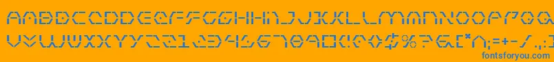 フォントZetasentry – オレンジの背景に青い文字