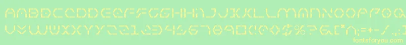 フォントZetasentry – 黄色の文字が緑の背景にあります