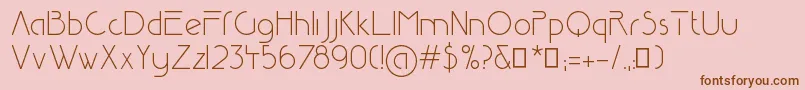 Reduza Infinity-Schriftart – Braune Schriften auf rosa Hintergrund
