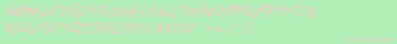 ReFf dEvIl  Font – Pink Fonts on Green Background