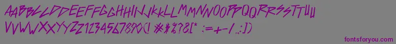 Шрифт ReFf dEvIl  – фиолетовые шрифты на сером фоне