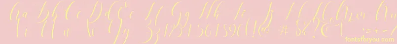 Refillia Regular   Font – Yellow Fonts on Pink Background