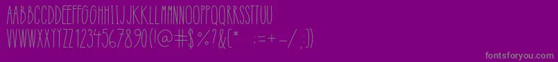 フォントRefresh Regular – 紫の背景に灰色の文字