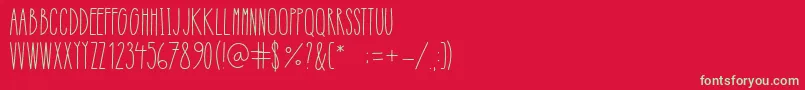 フォントRefresh Regular – 赤い背景に緑の文字