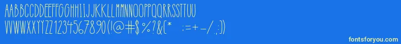Refresh Regularフォントについての詳細 フォントRefresh Regular – 黄色の文字、青い背景