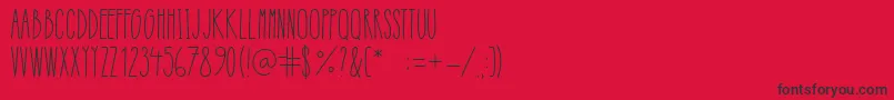 フォントRefresh Regular – 赤い背景に黒い文字