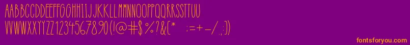 Refresh Regular Font – Orange Fonts on Purple Background