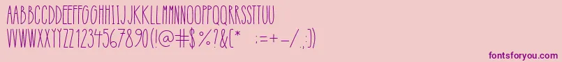 Refresh Regular Font – Purple Fonts on Pink Background