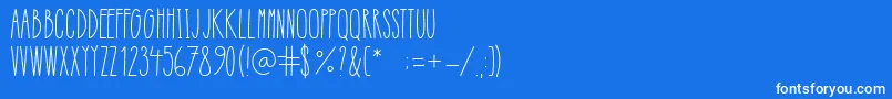 Refresh Regular Font – White Fonts on Blue Background