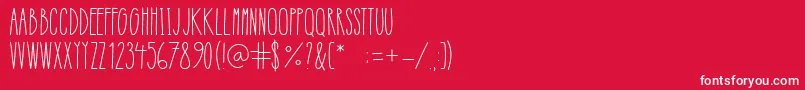 フォントRefresh Regular – 赤い背景に白い文字